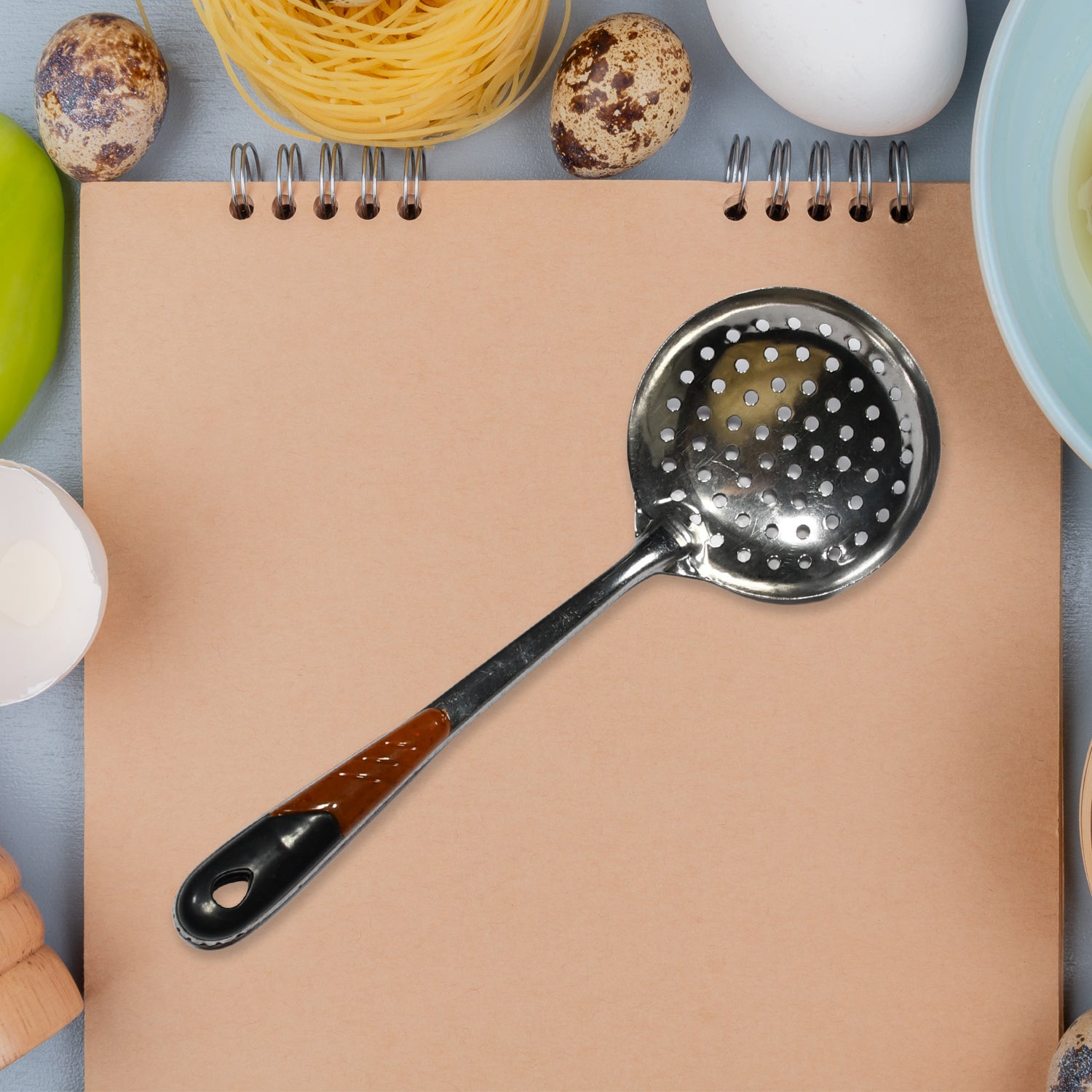 7001 Kitchen Stainless Steel Best Skimmer Slotted Spoon-Cooking Utensils with Heat Resistant Plastic Handle 7001 Kitchen Stainless Steel Best Skimmer Slotted Spoon-Cooking Utensils with Heat Resistant Plastic Handle